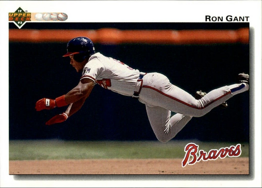 Ron Gant 1992 Upper Deck MLB #345 Baseball Card Atlanta Braves