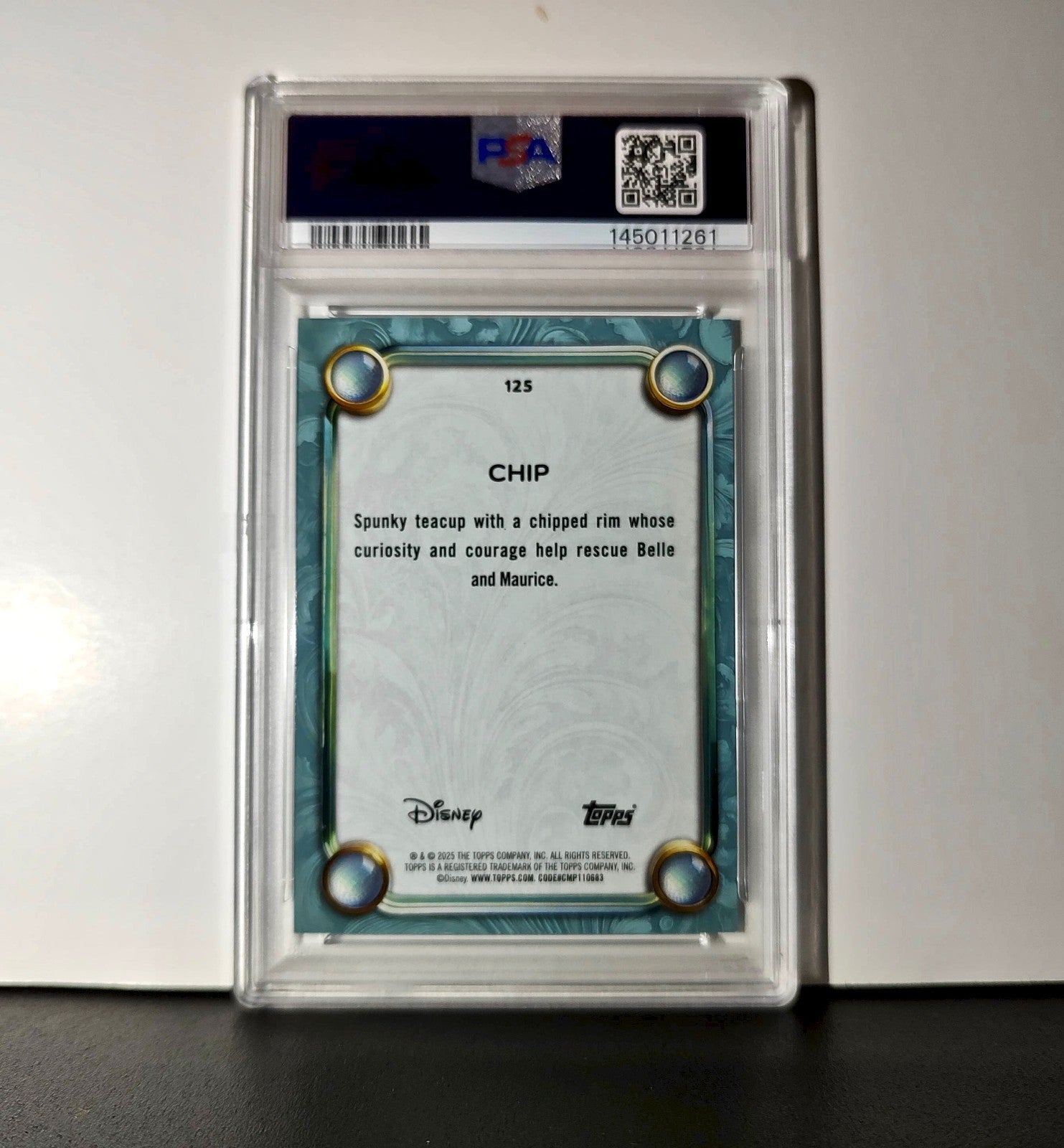 Chip 2025 Topps Disney Wonder #125 Diamond Card Beauty and the Beast PSA 9