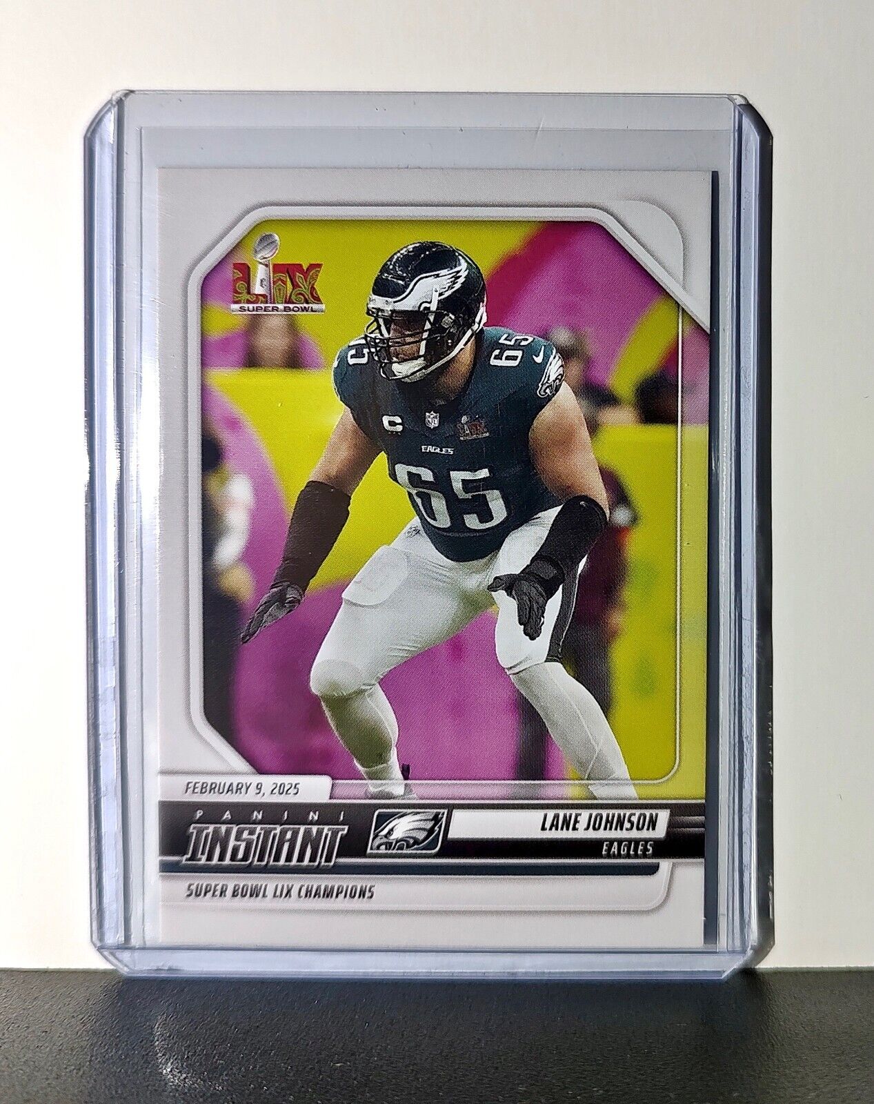 Lane Johnson 2024 Panini Super Bowl LIX Champions NFL #13 Football Card Eagles