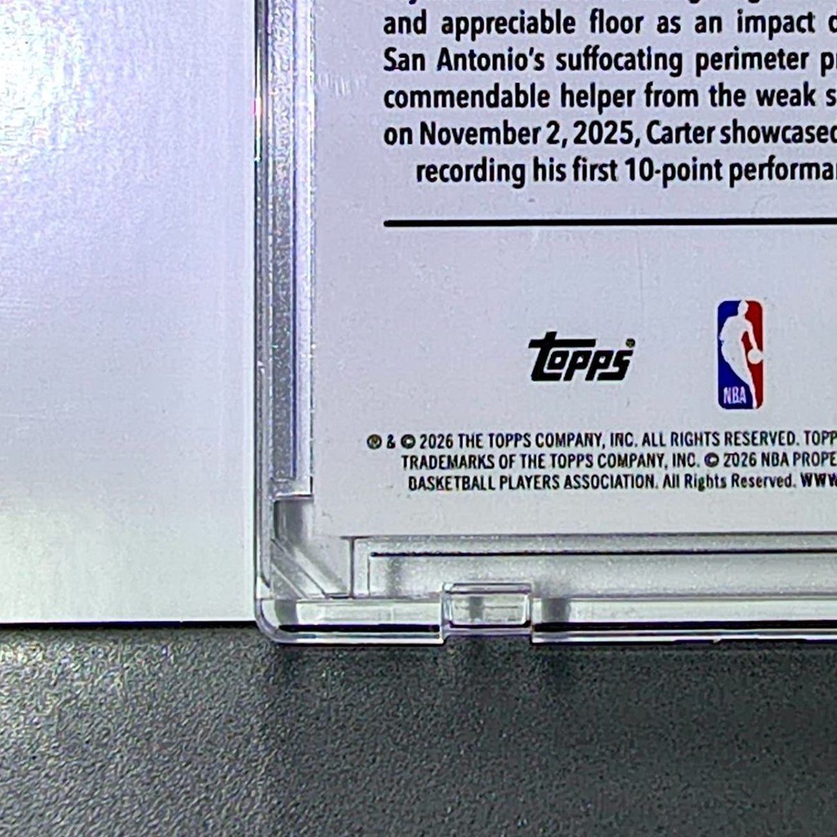 Carter Bryant Rookie 2025-26 NBA Topps Chrome Update #164 Red White Blue Refract