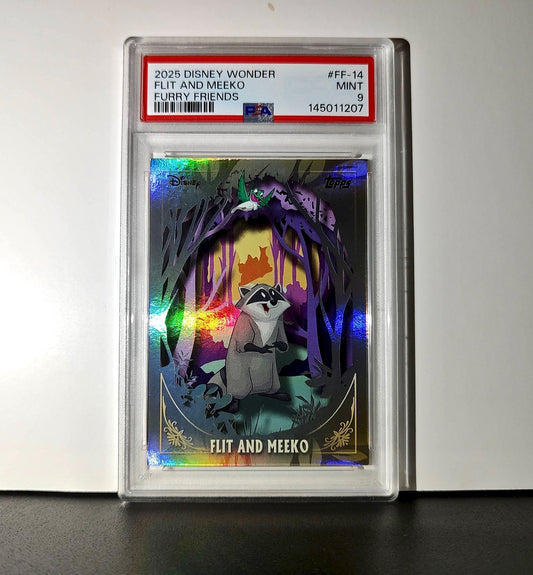 Flit and Meeko 2025 Topps Disney #FF-14 Furry Friends Card Pocahontas PSA 9