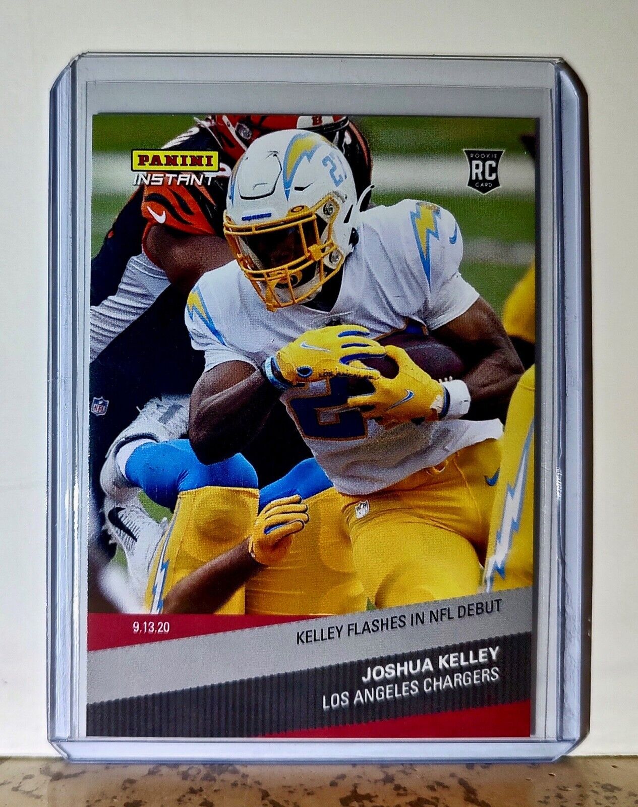 Joshua Kelley 2020 Panini NFL #21 Rookie Football Card LA Chargers 1 of 199