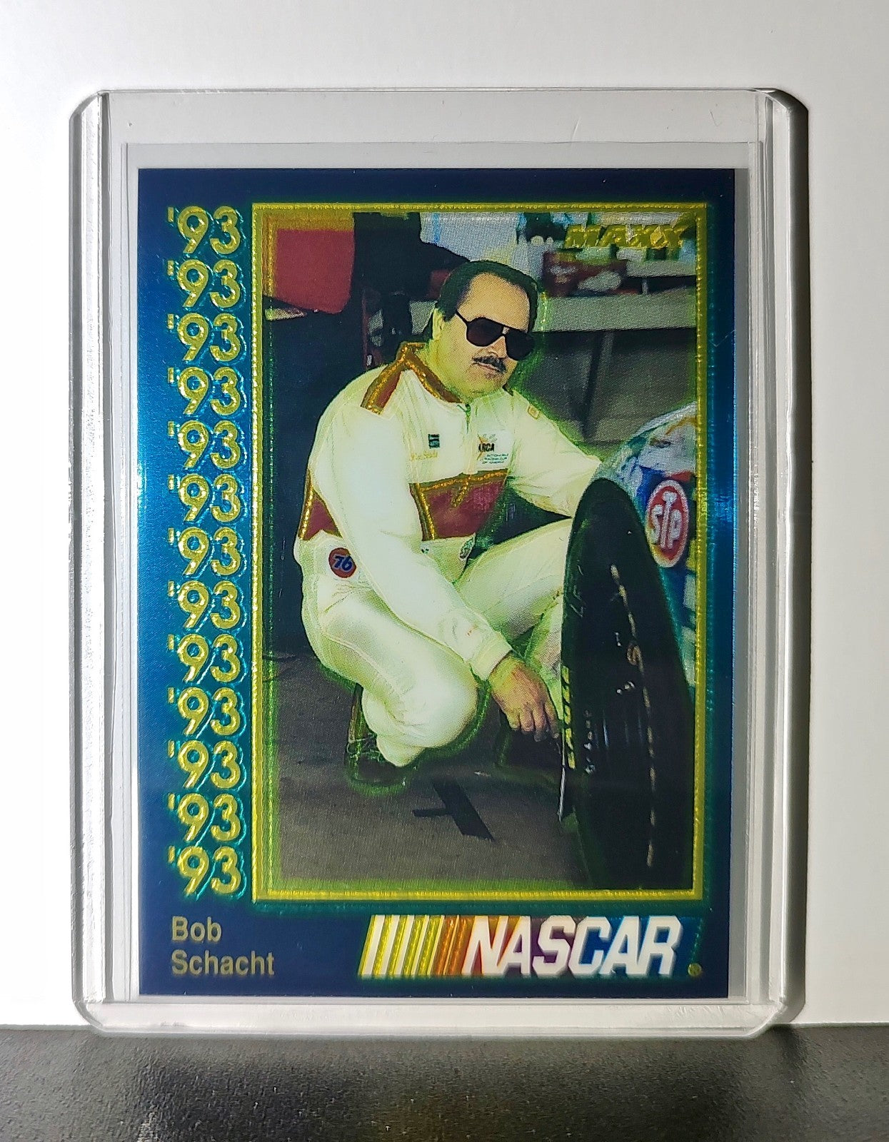 Bob Schacht 1993 Maxx Premier Plus Racing #86 NASCAR Card Bob Schacht Racing