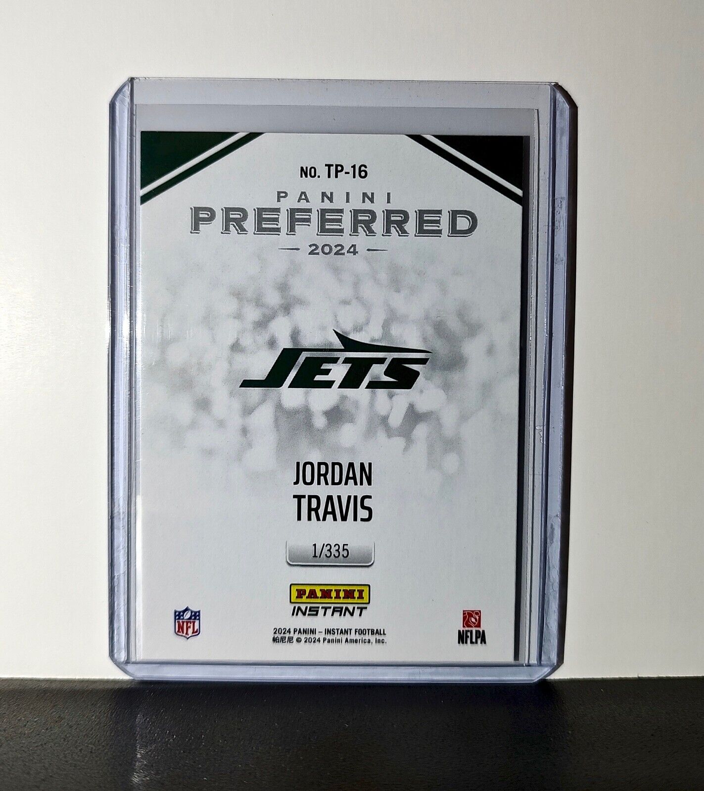 Jordan Travis 2024 Panini Preferred NFL #16 Rookie Football Card NY Jets 1/335