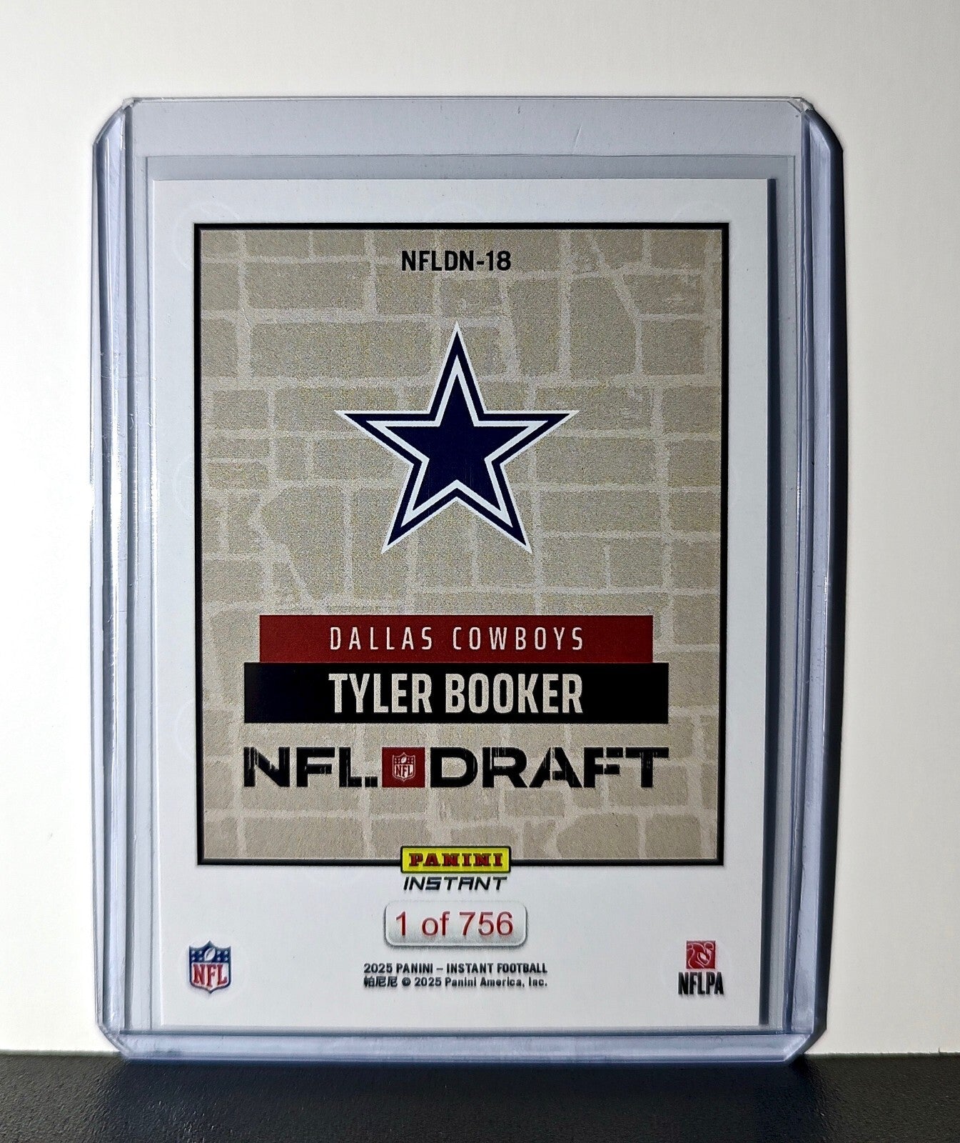 Tyler Booker Rookie 2025 NFL Draft #18 Football Card Dallas Cowboys 1 of 756