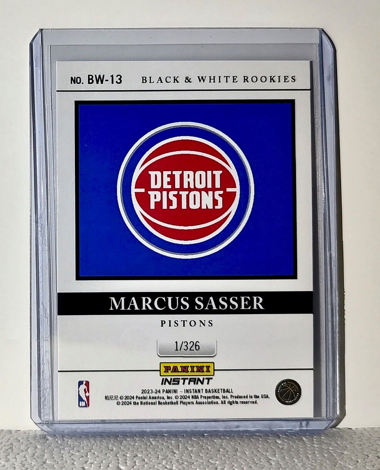 Marcus Sasser 2023-24 Panini NBA #13 Black and White Rookies Card 1/326