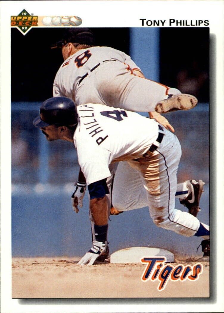 Tony Phillips 1992 Upper Deck MLB #184 Baseball Card Detroit Tigers