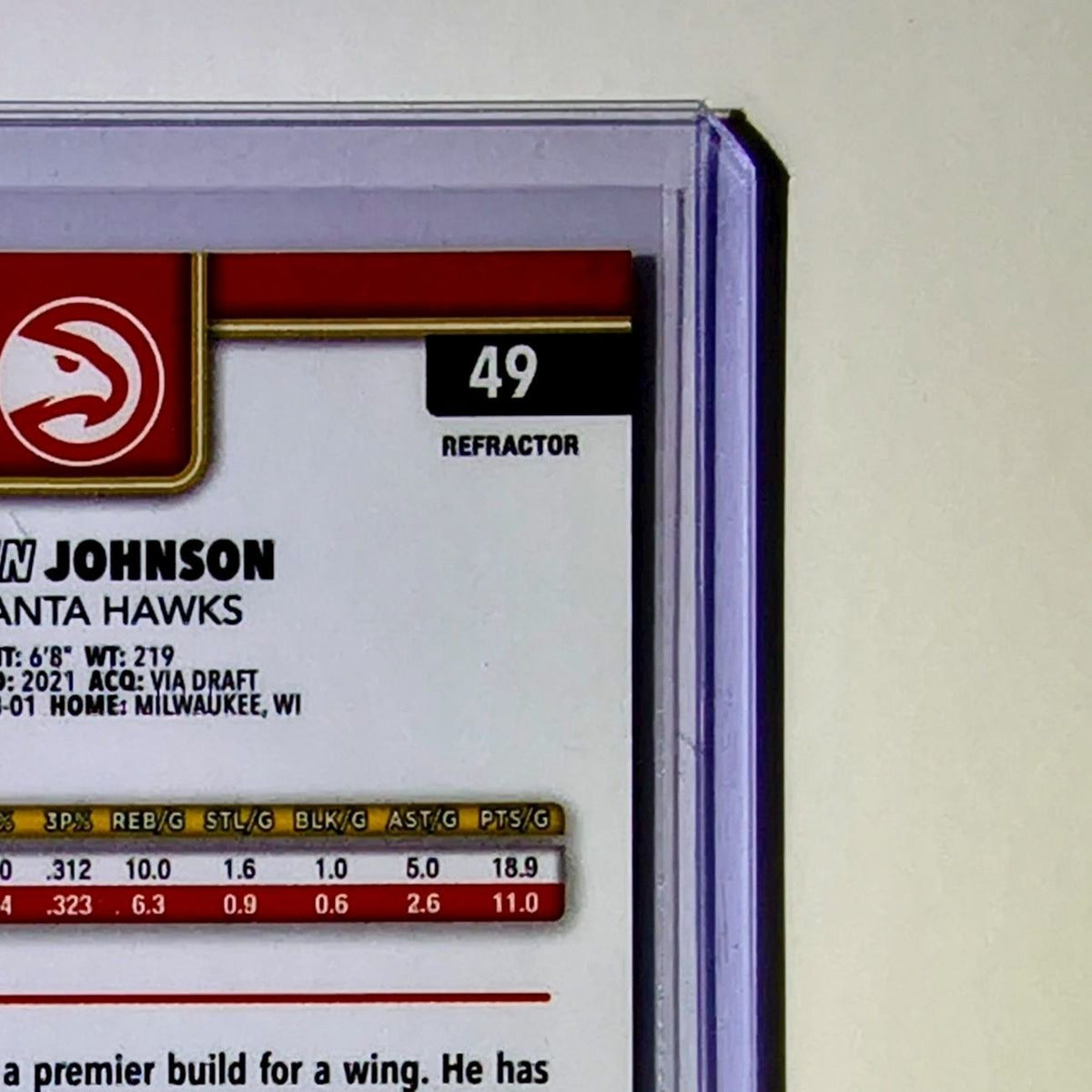 Jalen Johnson 2025-26 NBA Topps Chrome Update Refractor #49 Card Atlanta Hawks
