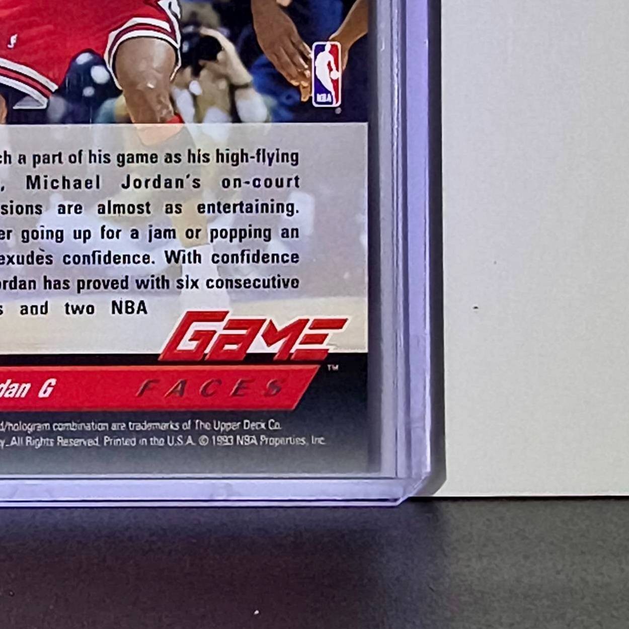 Michael Jordan 1992-93 Upper Deck Game Faces #488 Basketball Card Chicago Bulls