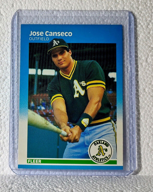 Jose Canseco 1987 Fleer MLB #389 Baseball Card Oakland Athletics