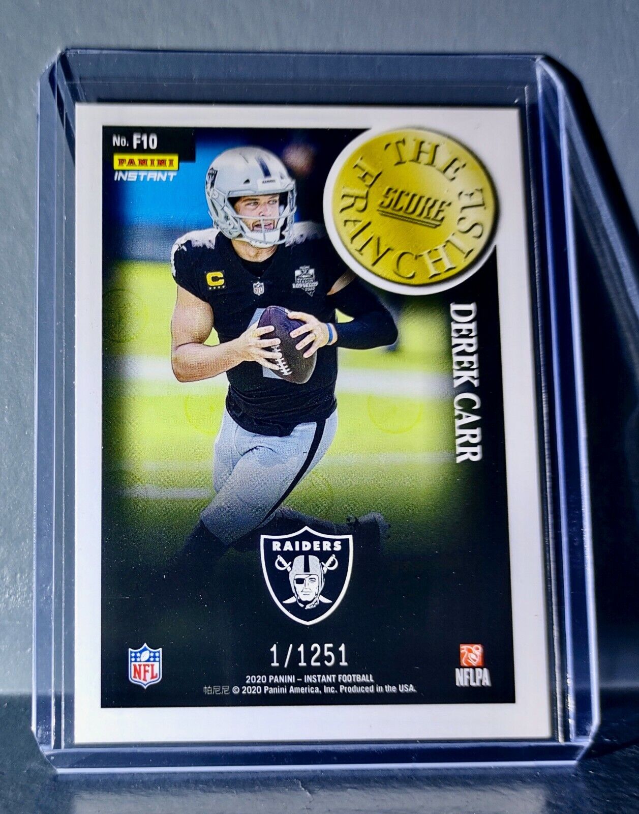 Derek Carr 2020 Panini NFL Instant Score The Franchise #10 Card 1/1251