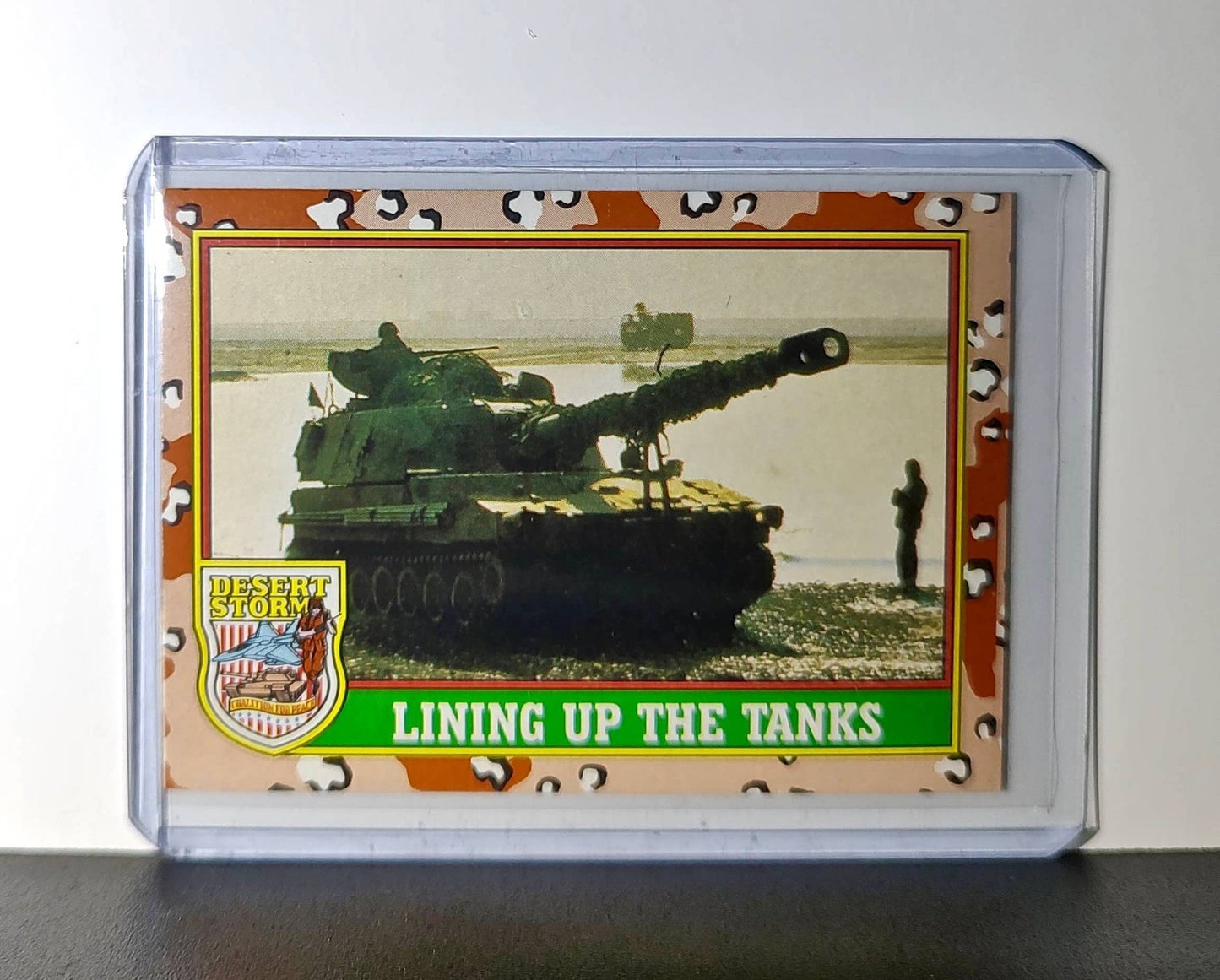 Lining Up the Tanks 1991 Topps Desert Storm #41 Card