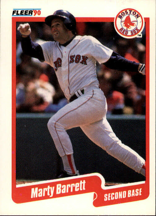 1990 Marty Barrett Fleer Baseball Card #266
