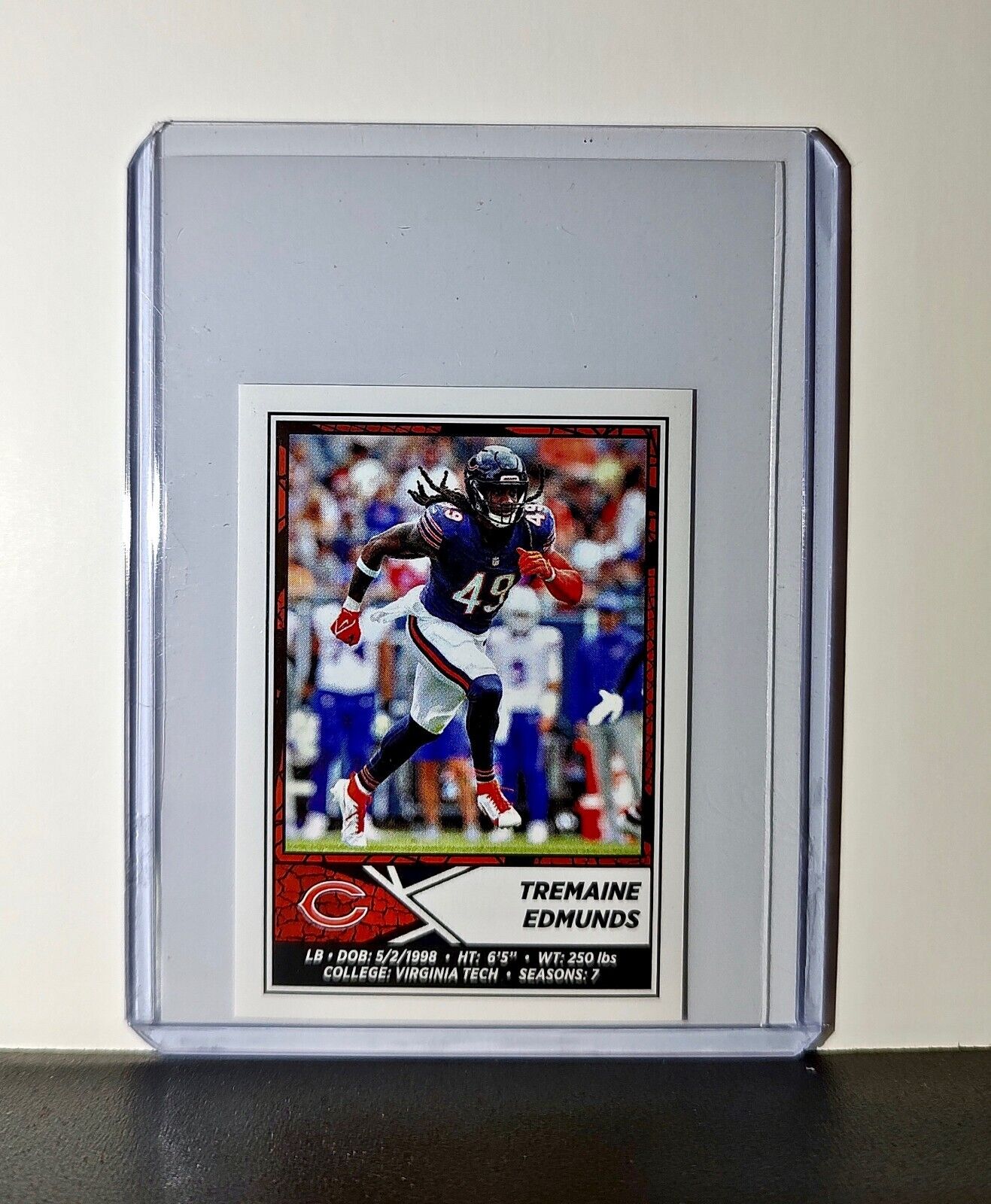 Tremaine Edmunds 2024 Panini NFL Sticker #371 Chicago Bears