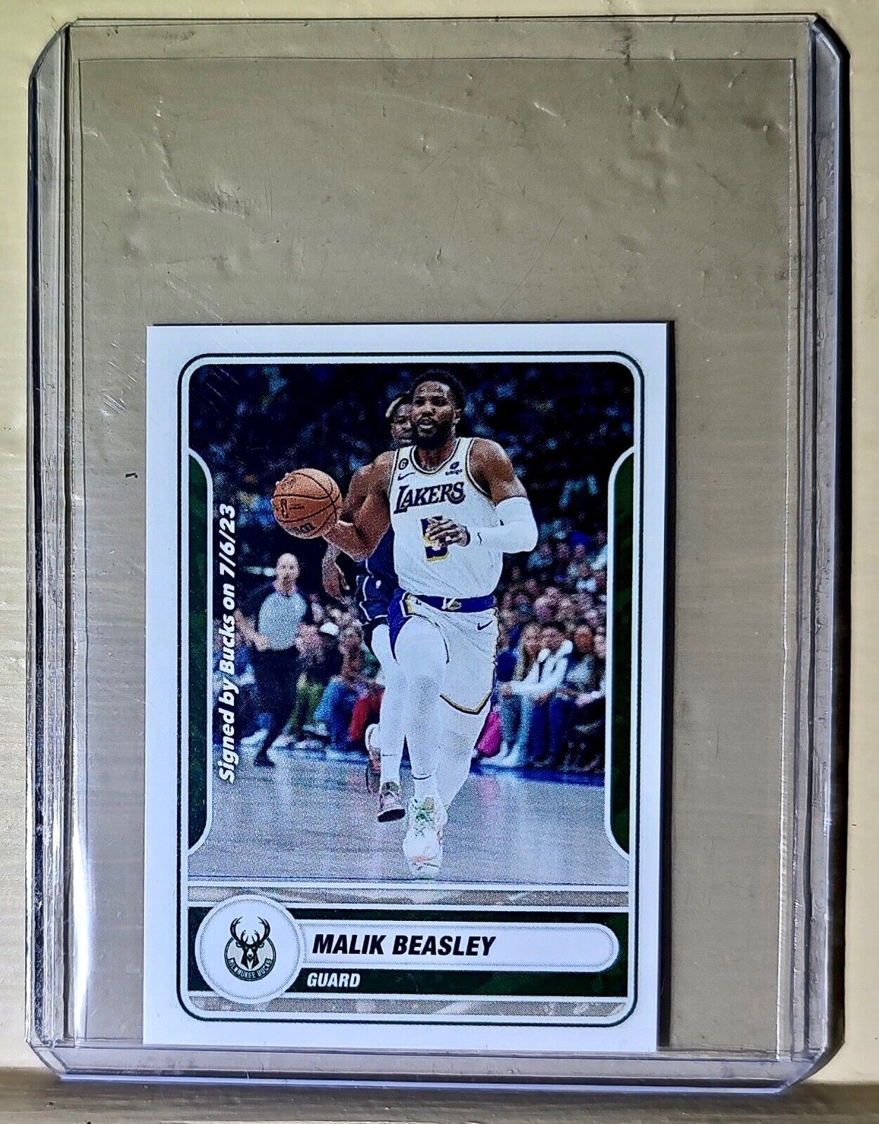 2023-24 Malik Beasley Panini NBA Basketball #223 Sticker Milwaukee Bucks