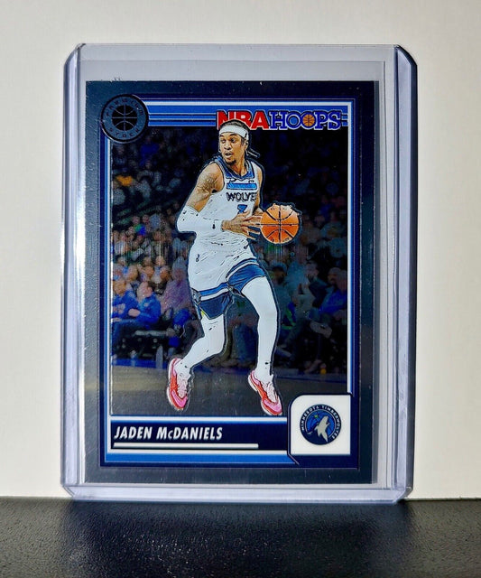 Jaden McDaniels 2023-24 Panini Premium Stock NBA Hoops #128 Card Timberwolves