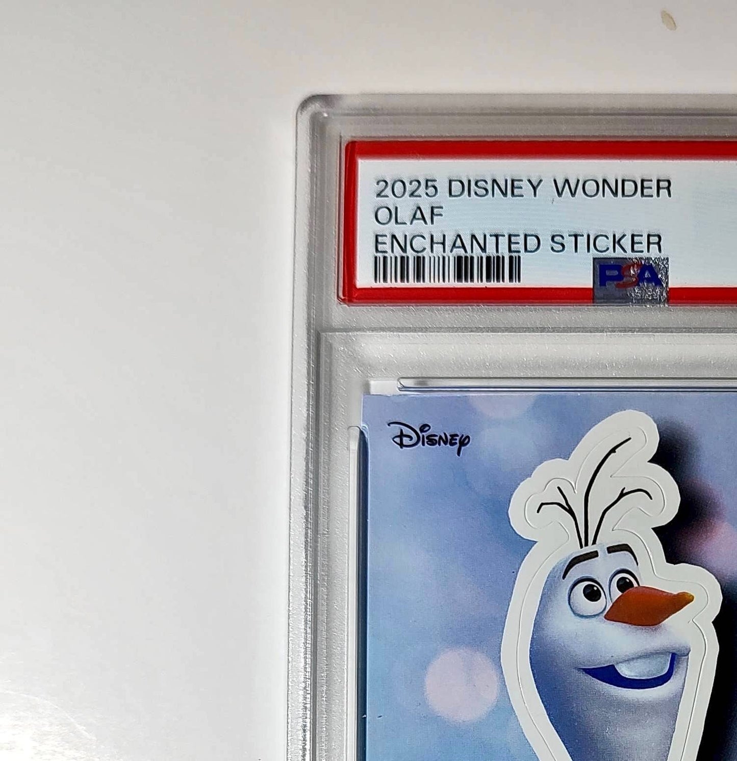 Olaf 2025 Topps Disney #ES-20 Enchanted Sticker Card Frozen PSA 9