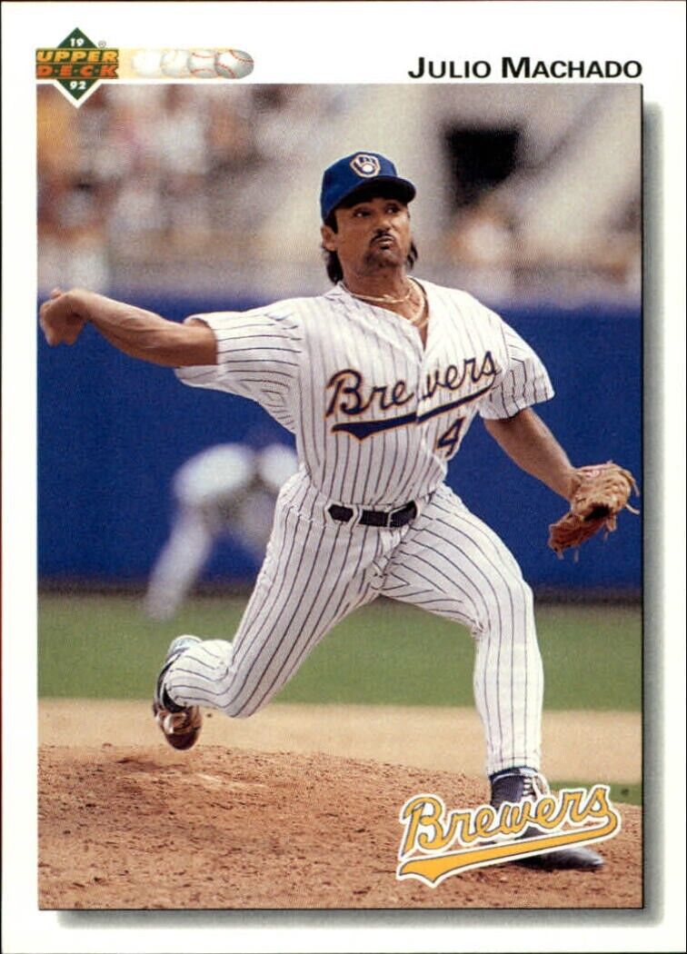 Julio Machado 1992 Upper Deck MLB #479 Baseball Card Milwaukee Brewers