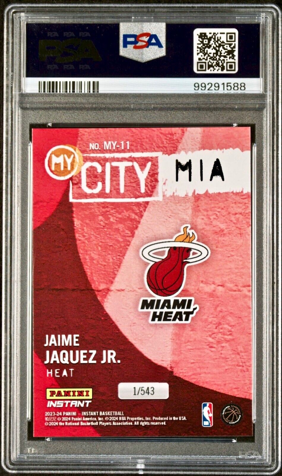 Jaime Jaquez Jr. 2023 Panini MyCity Rookie NBA #MY-11 Basketball Card PSA 10 Gem