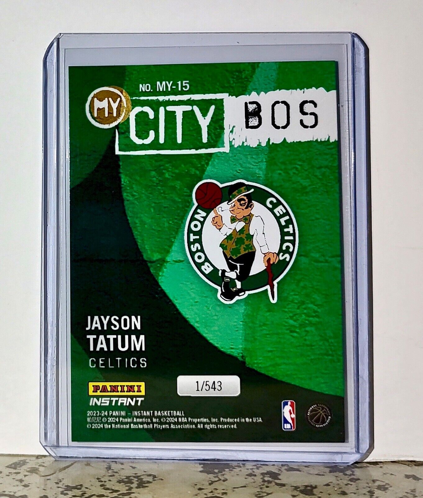 Jayson Tatum 2023-24 Panini NBA #15 MyCity Basketball Card Boston Celtics 1/543