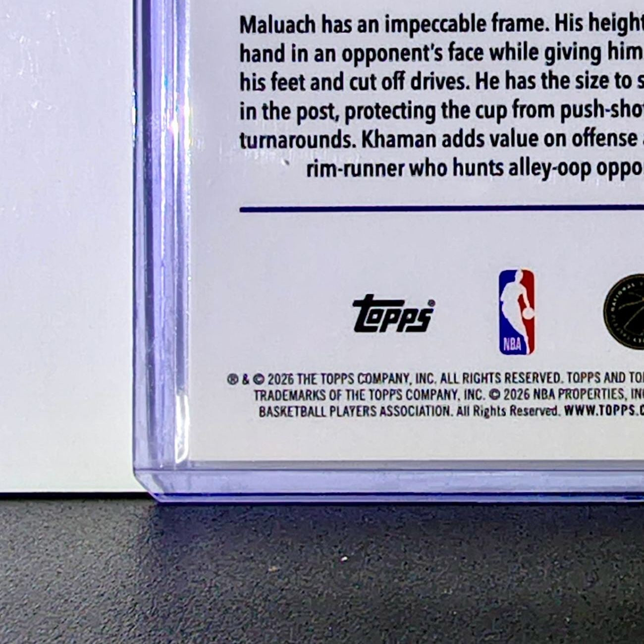 Khaman Maluach Rookie 2025-26 NBA Topps Chrome Update RayWave Refractor #160
