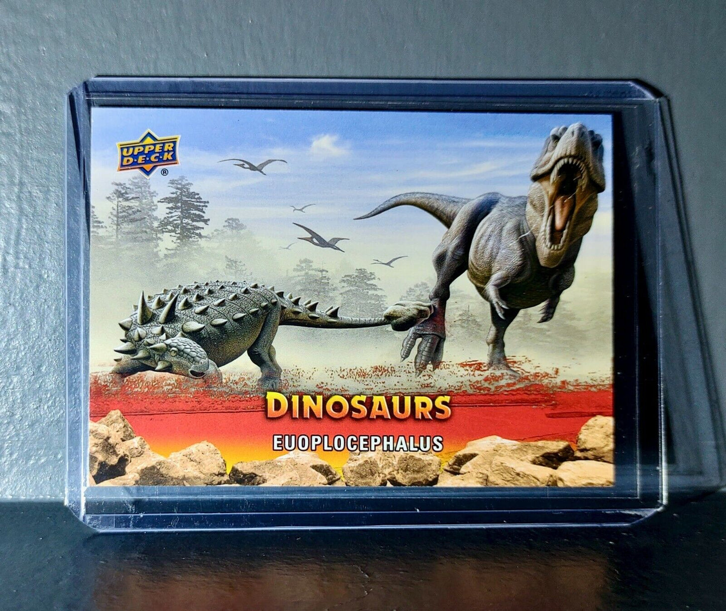 2015 Upper Deck Dinosaurs Euoplocephalus Extinction Red Parallel #75 Card