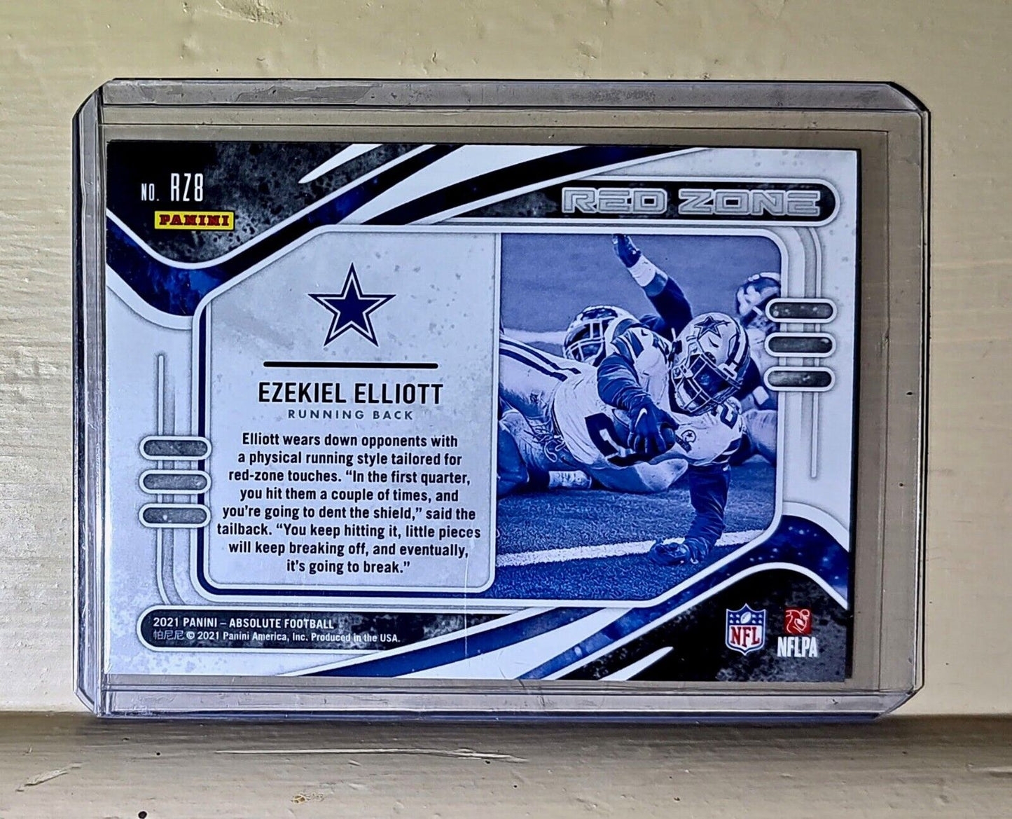 Ezekiel Elliott 2021 Panini NFL Absolute Red Zone #RZ8 Card