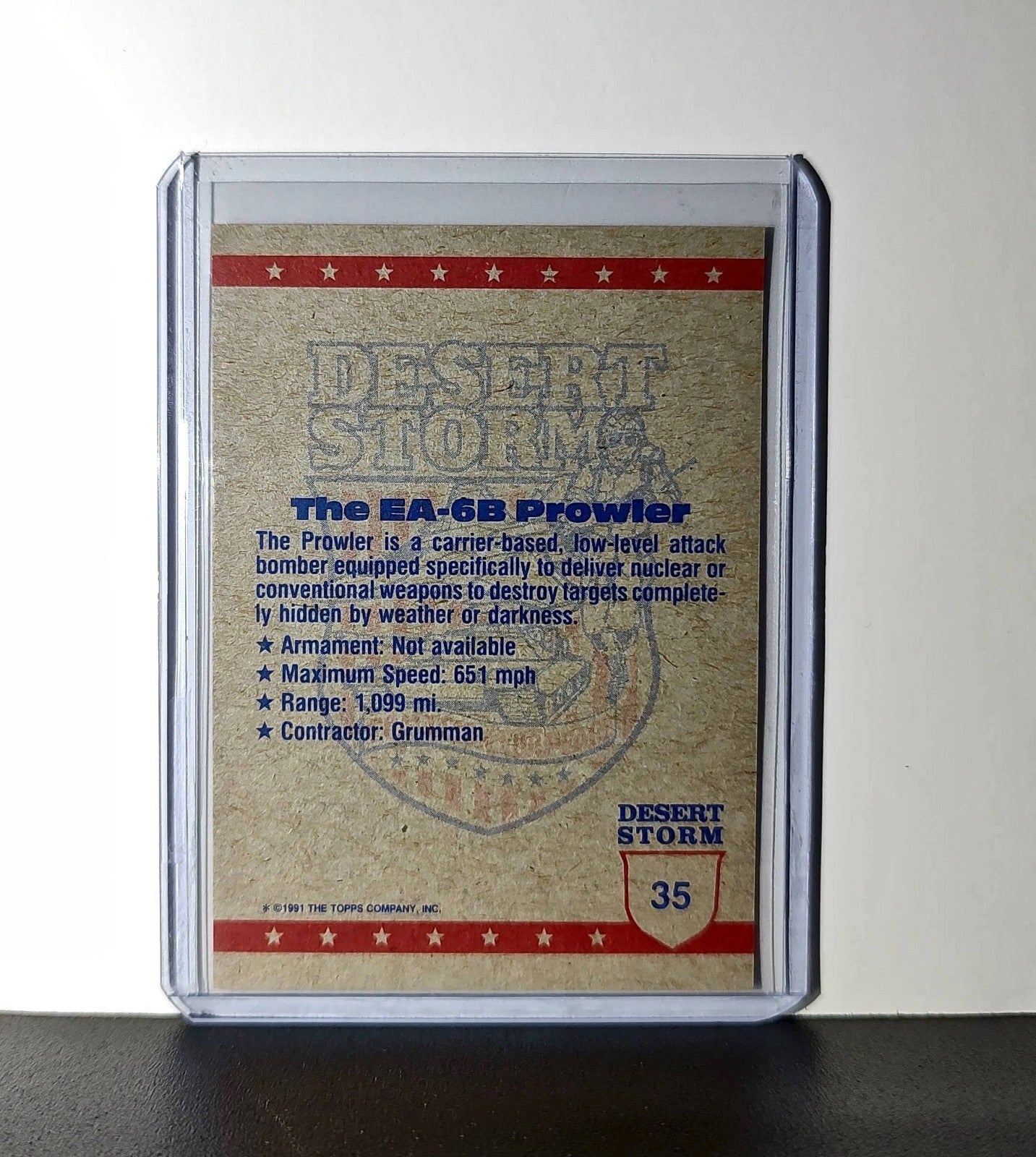 EA-6B Prowler 1991 Topps Desert Storm #35 Card