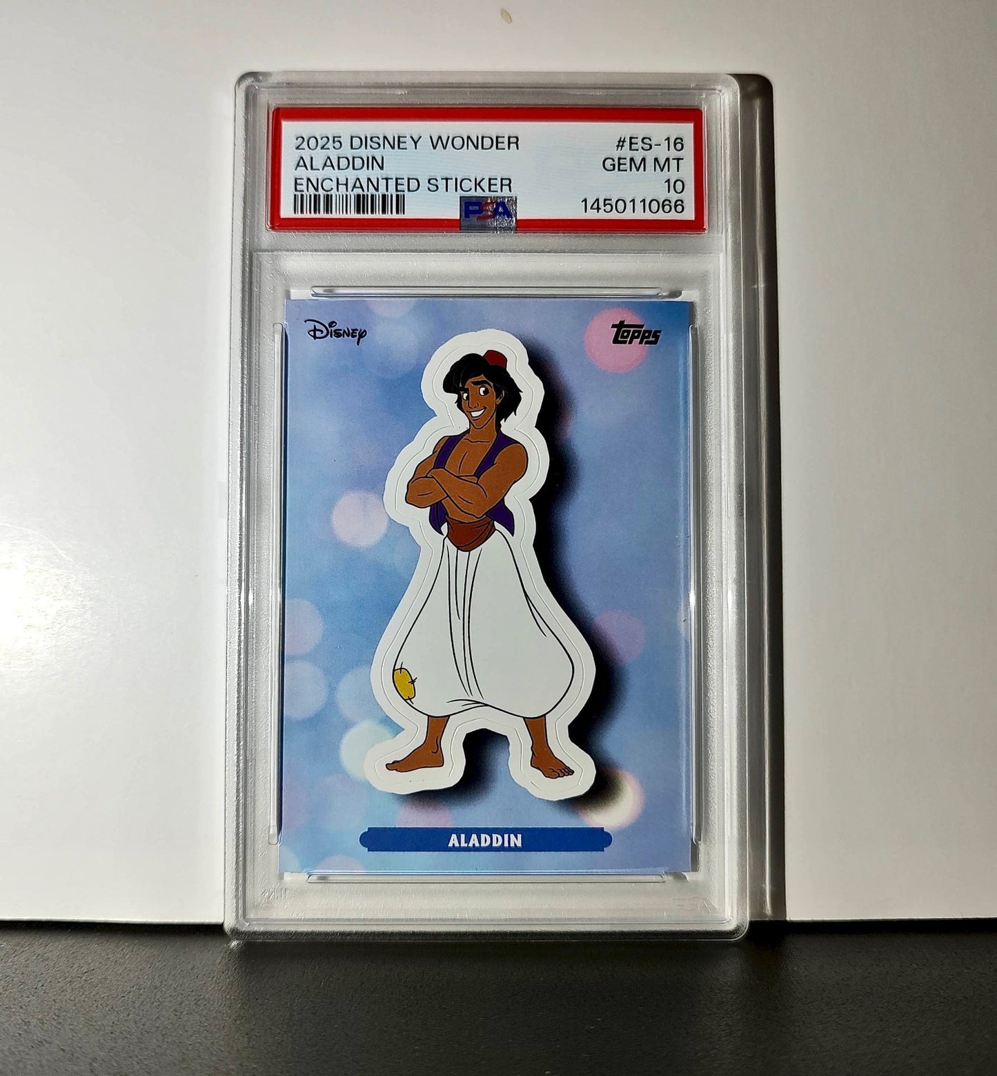 Aladdin 2025 Topps Disney #ES-16 Enchanted Sticker Card Aladdin PSA 10