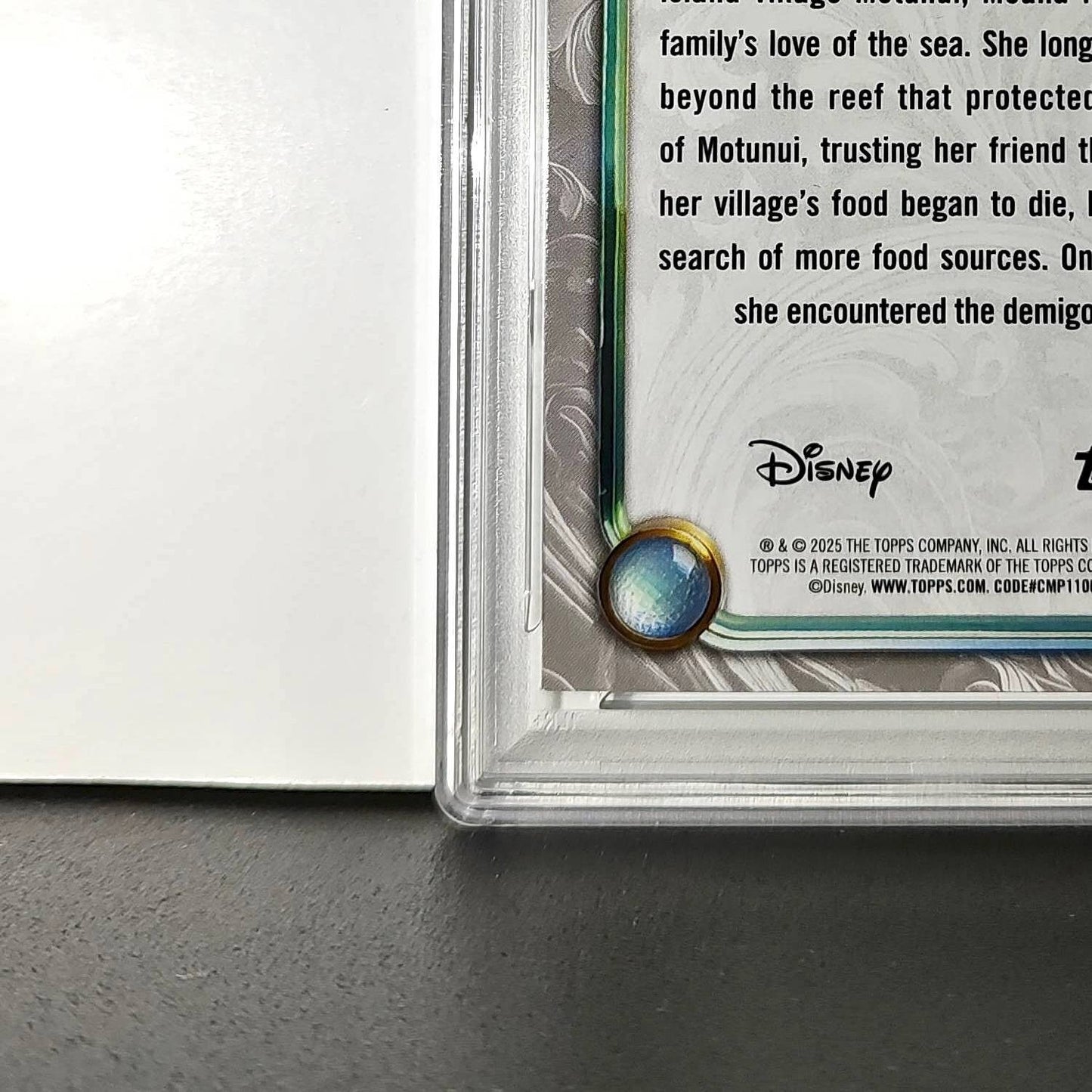 Moana 2025 Topps Disney Wonder #87 Winter Variant Card Moana PSA 9