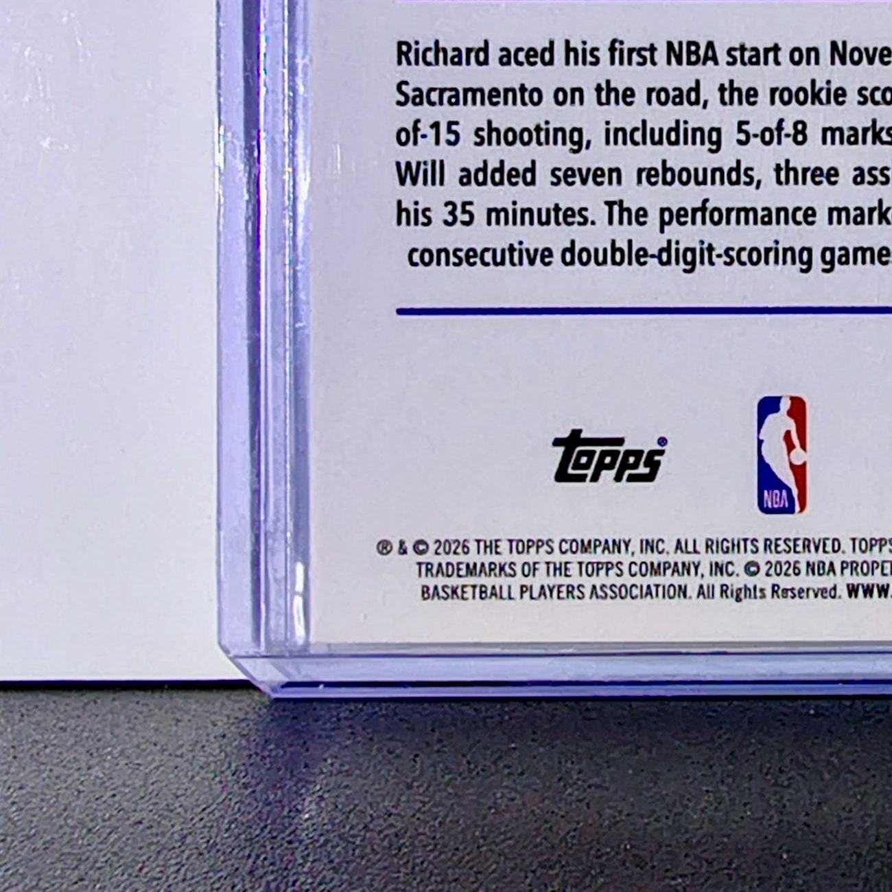 Will Richard Rookie 2025-26 NBA Topps Chrome Update #196 Card State Warriors