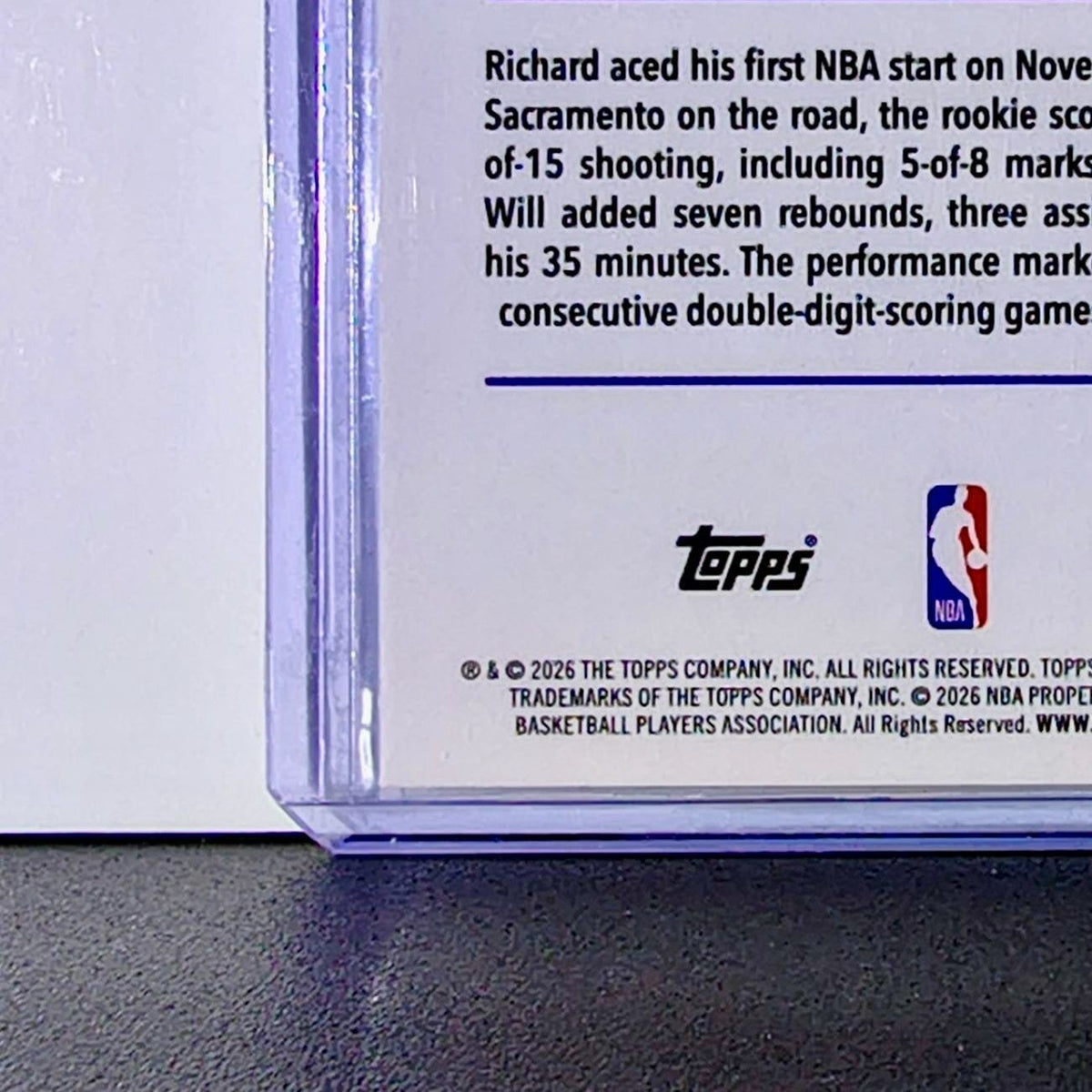 Will Richard Rookie 2025-26 NBA Topps Chrome Update #196 Card State Warriors
