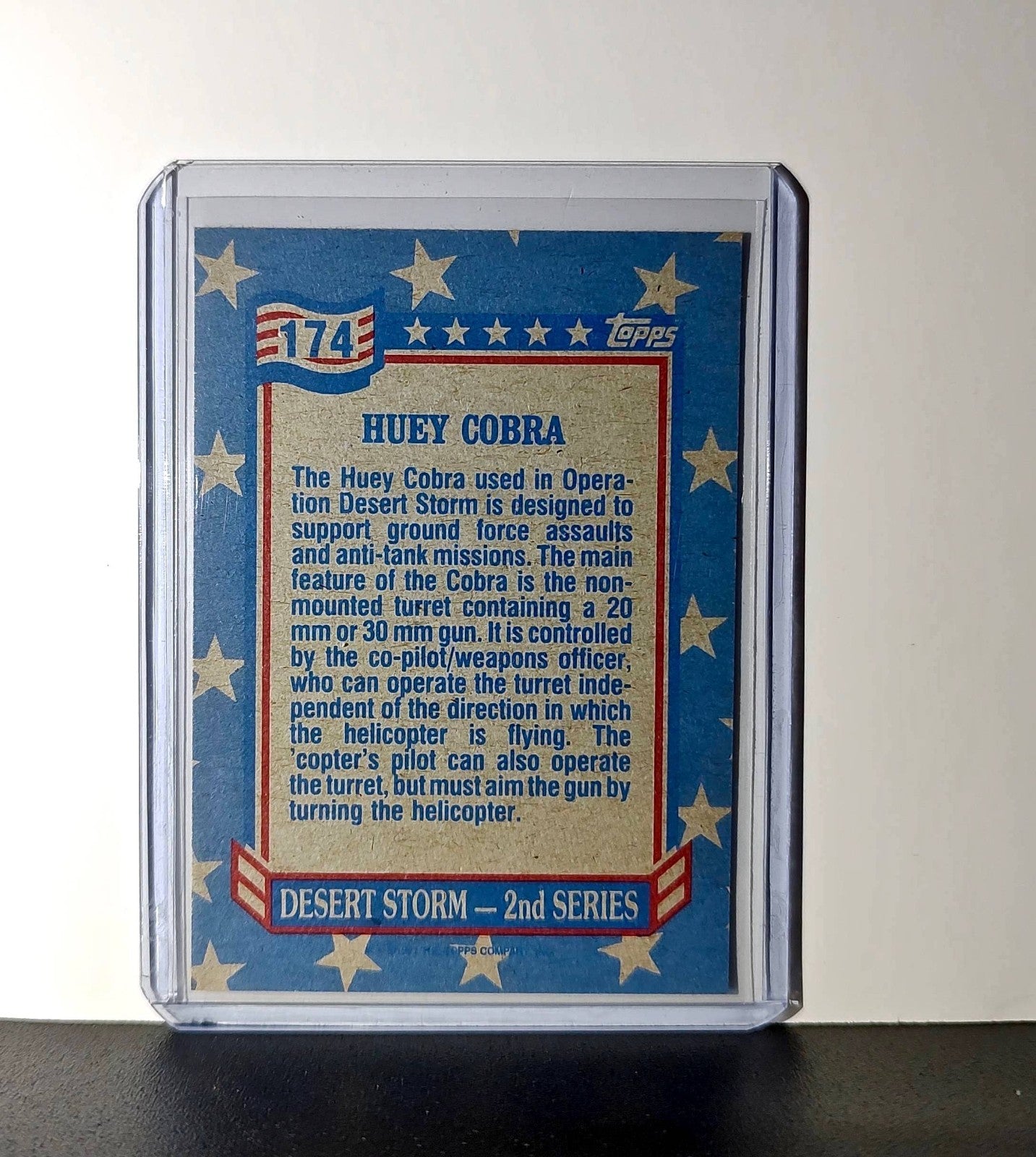 Huey Cobra 1991 Topps Desert Storm #174 Card