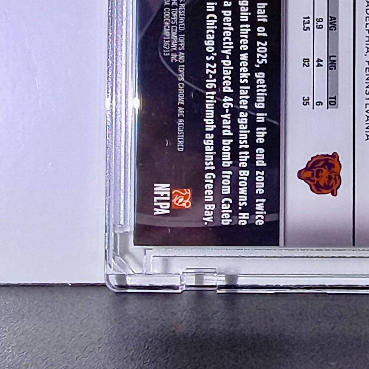 DJ Moore 2025 NFL Topps Chrome Black Purple Mini Diamond Refractor 21 Card 15/75