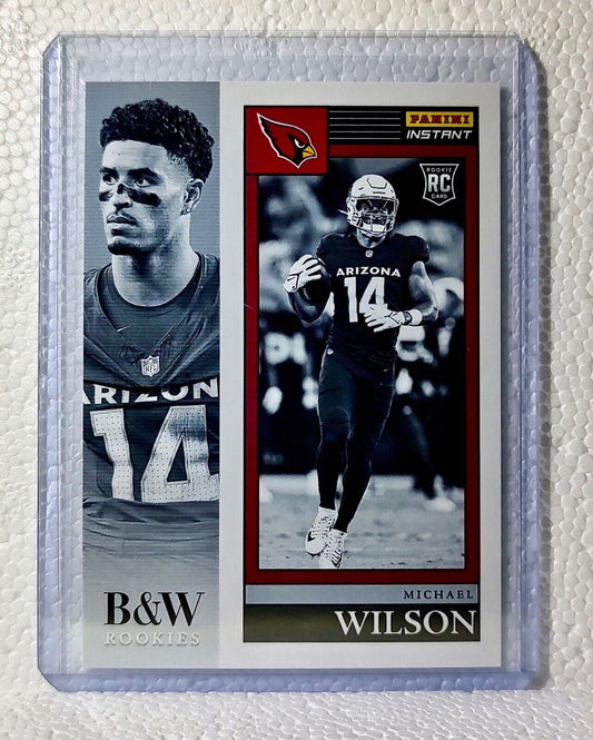 Michael Wilson 2023 Panini NFL #28 Black & White Rookies Card Cardinals 1/216