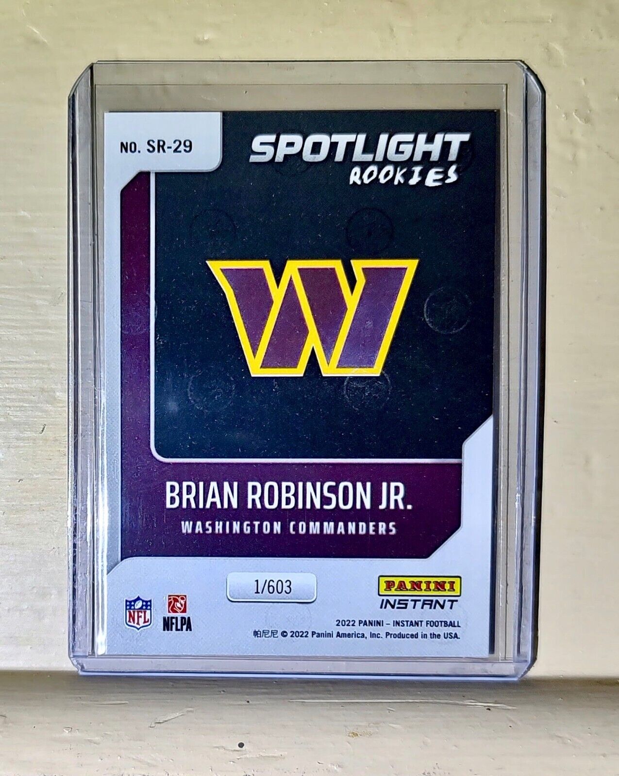 Brian Robinson Jr 2022 NFL Panini #29 Spotlight Rookie Football Card 1/603