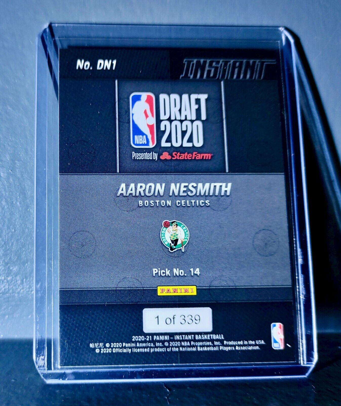 Aaron Nesmith 2020-21 Panini Draft Night #1 Basketball Rookie Card 1 of 339