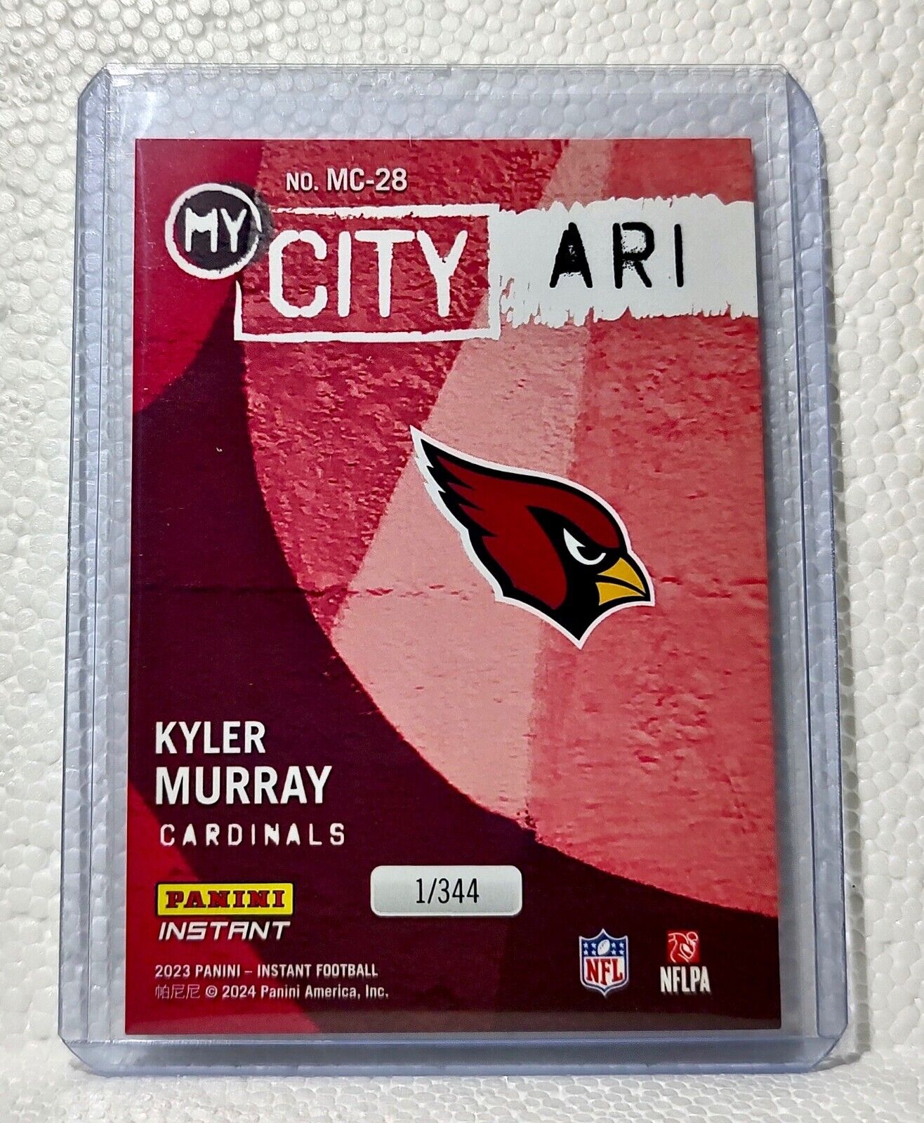 Kyler Murray 2023 Panini NFL #28 My City Football Card Arizona Cardinals 1/344