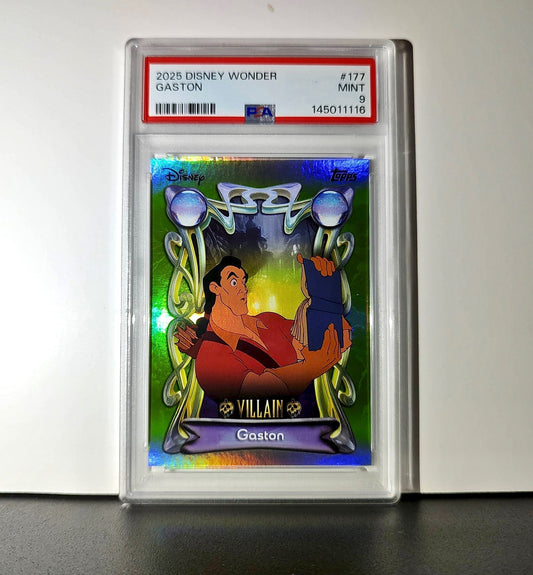 Gaston 2025 Topps Disney Wonder #177 Card Beauty and the Beast PSA 9
