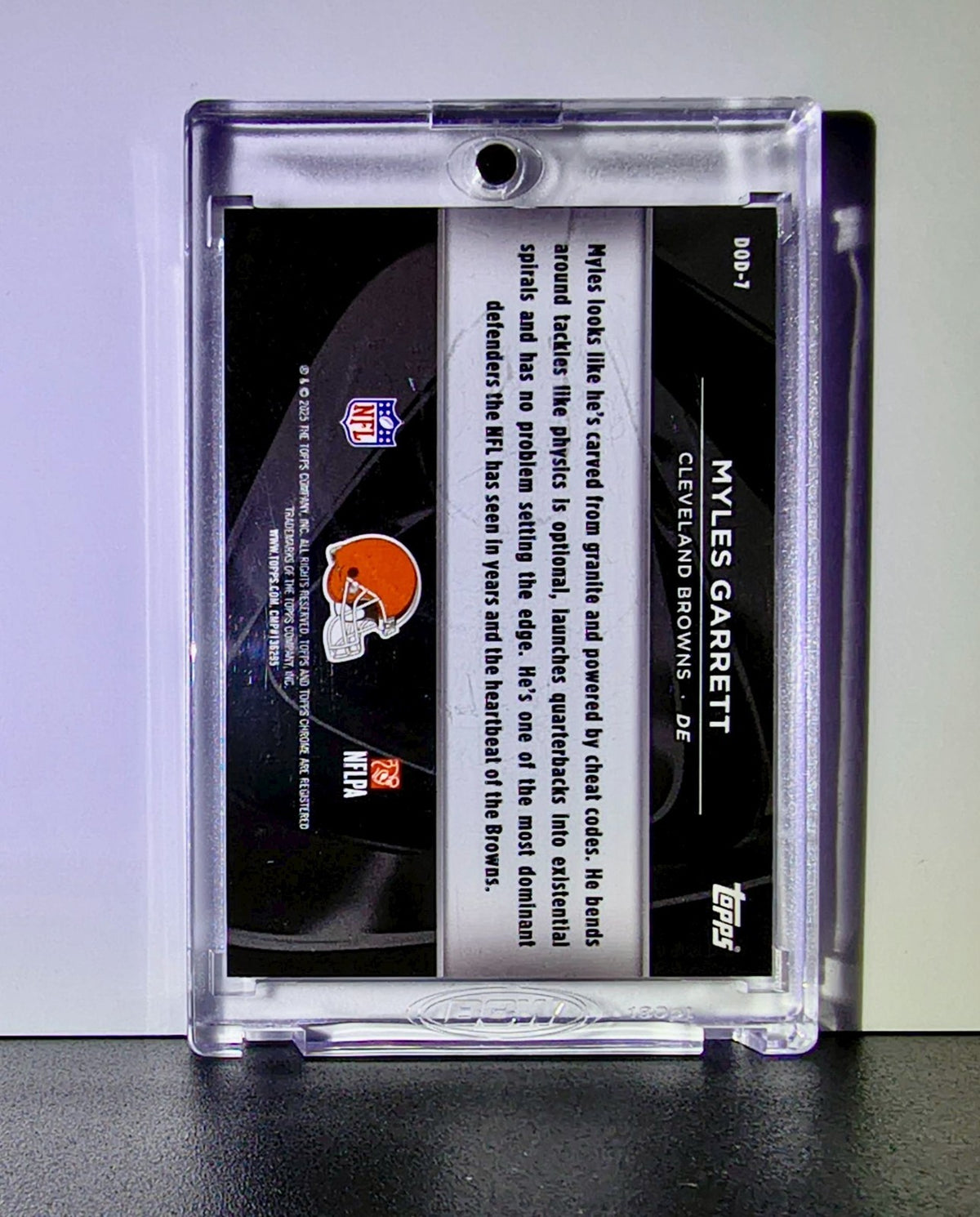 Myles Garrett 2025 NFL Topps Chrome Black #DOD-7 Depth of Darkness SSP Case Hit