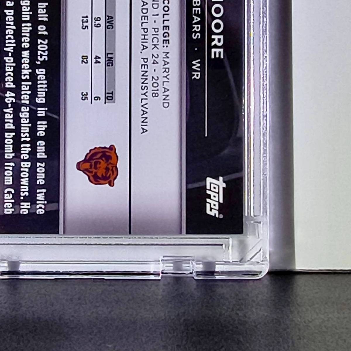 DJ Moore 2025 NFL Topps Chrome Black Purple Mini Diamond Refractor 21 Card 15/75
