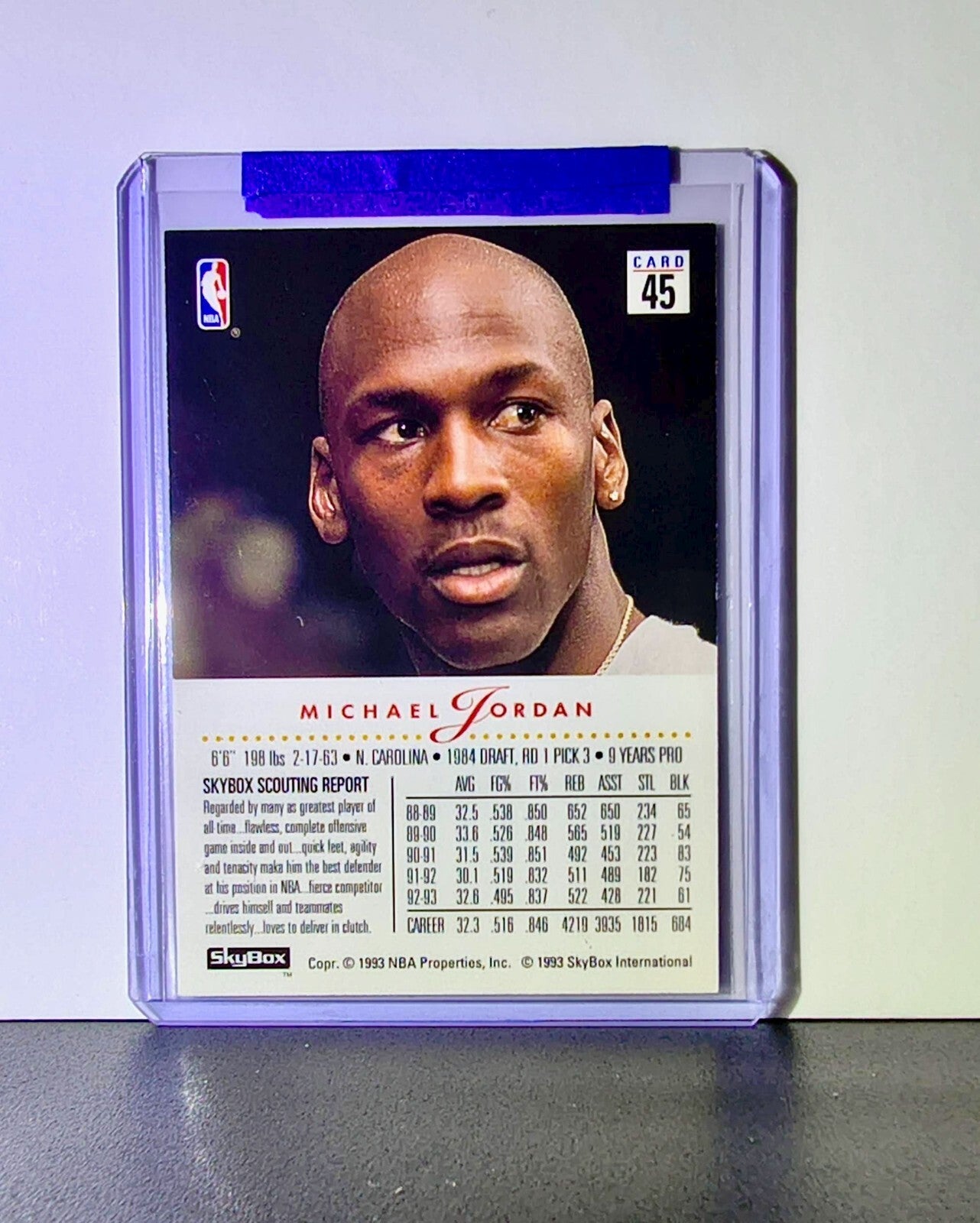 Michael Jordan 1993-94 Skybox #45 Basketball Card Chicago Bulls