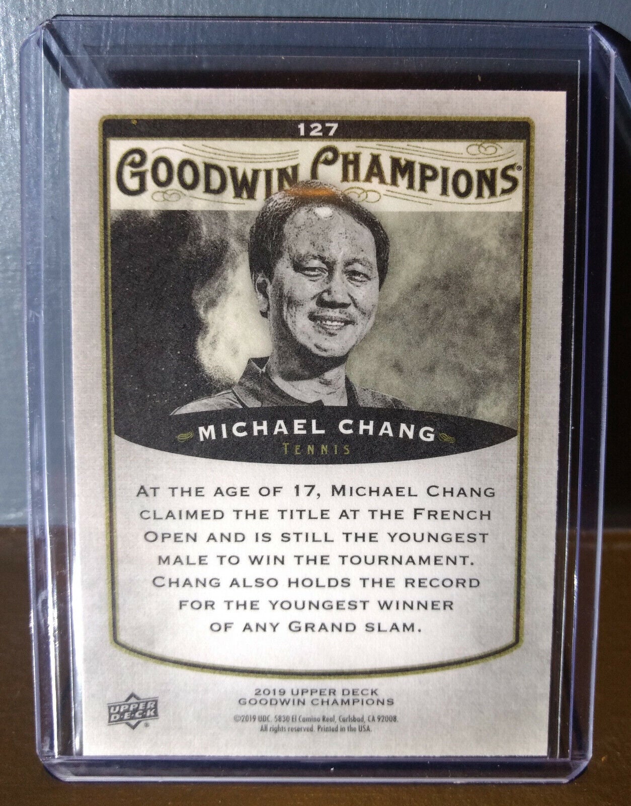 2019 Upper Deck Goodwin Champions Michael Chang #127 Tennis Trading Card