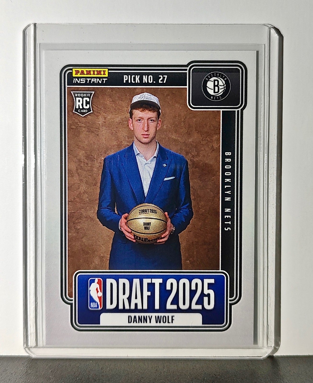 Danny Wolf Rookie 2025-26 Panini NBA #24 Draft Night Card Brooklyn Nets