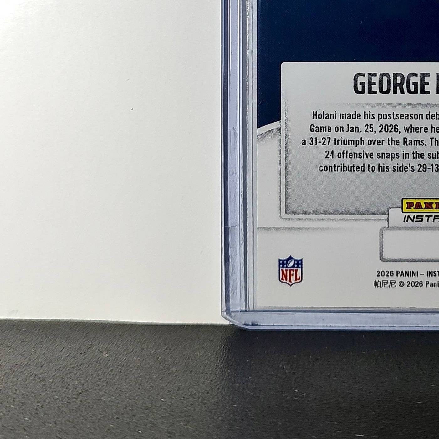 George Holani 2026 Panini NFL Super Bowl LIX Champions #5 Card Seattle Seahawks