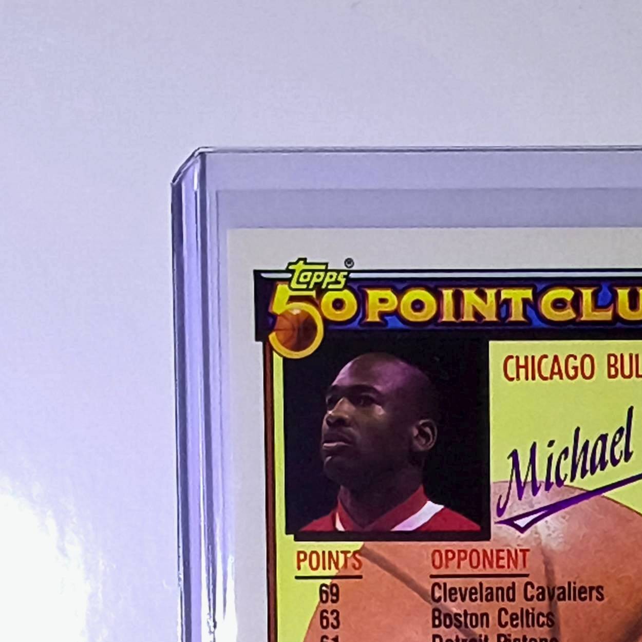 1992-93 Michael Jordan Topps 50 Point Club #205 Basketball Card Chicago Bulls