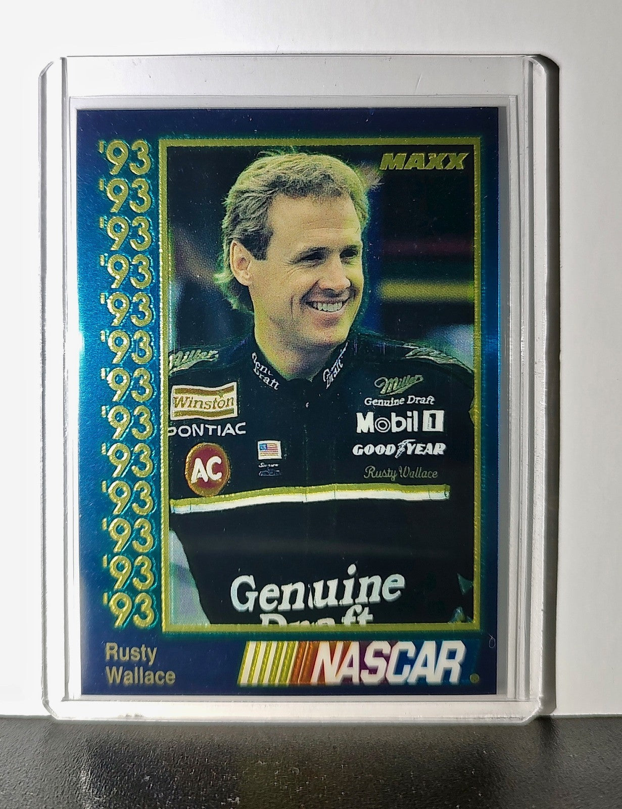 Rusty Wallace 1993 Maxx Premier Plus Racing #2 NASCAR Card Penske Racing South