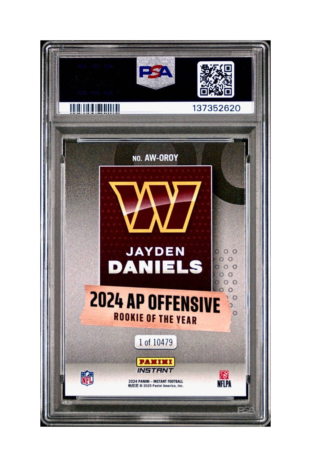 Jayden Daniels 2024 Panini NFL AP Offensive Rookie of the Year Commanders PSA 10