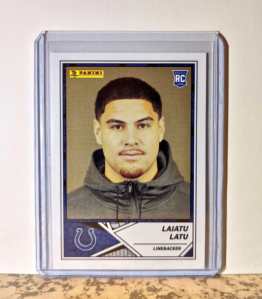 Laiatu Latu 2024 Panini NFL #71 Rookie Sticker Card Indianapolis Colts