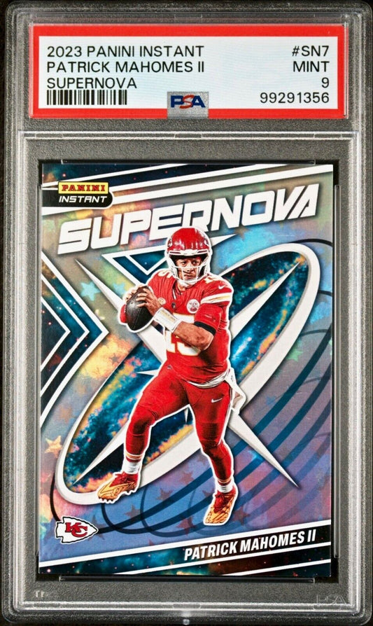 Patrick Mahomes II 2023 Panini Supernova NFL #SN-7 Football Card PSA 9